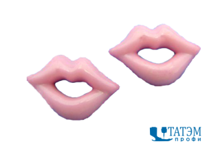 Рот большой для игрушек 19 х 13 мм, 21 х 15 мм, розовый, уп. 100 шт