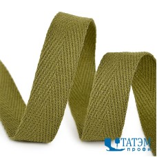 Лента киперная 10 мм хлопок 2,5 г/см, арт.TBY.CT10264, цв.F264 зеленый, уп. 50 м