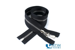 Молния трактор Т-5, 65 см декоративная, черная, звено серебро/золото