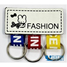 Лейбл пришивной с декор. петелькой 45 х 20 мм FASHION зайка, арт.151, уп 10 шт