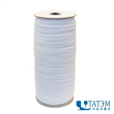 Лента киперная 10 мм, 2,5 г/м, х/б, белая, бобина 200 м
