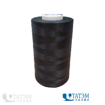 Нитки Ekospun 120 (штапельные) 100% п/э, 5000 м, Ozen Iplik, Турция, черные