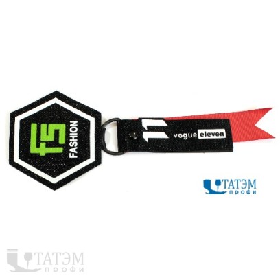 Лейбл пришивной диам. 65 мм с эффектом песка 