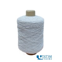 Спандекс (нить-резинка в оплетке) 52#  белая, 500гр.