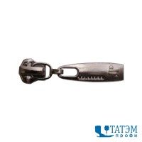 Бегунок для металла Т-5 декор №1, никель, ч. никель, 100 шт