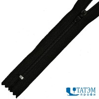Молния спираль брючная Т-4, 22 см, 14,7 г/м, автомат, черная, КНР