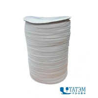 Резинка 6 мм, вязаная, катушка 300 м, белая