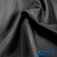 Подкладочная ткань 190T Taffeta 68Dх68D, 56 г/м², шир.150 см, рулон 100 м, черная
