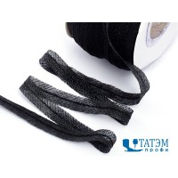 Лента нитепрош. по косой усиленная 10 мм, черная, 100 м