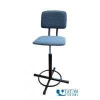 Стул винтовой с кольцом PROFI T-1 (ткань - серая)