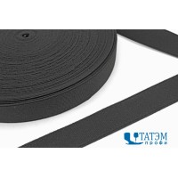 Резинка 40 мм, тканая, арт. ЛТ-40, рулон 20 м, черная