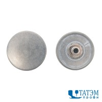 Пуговица джинсовая 17 мм "Гладкая" антик, оксид, черный никель, упак. 1000 шт 