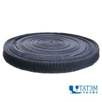 Лента ременная (стропа) 25 мм, 10 г/м, черная, рулон 50 м