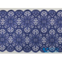 Кружево эластичное 180 мм, темно-синий, уп. 10 ярд