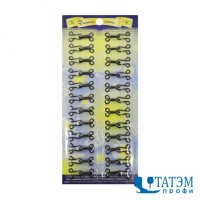 Крючки бельевые с пет.на пластине № 10 (упак. 24 шт) никель/оксид