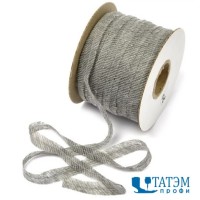 Лента нитепрош. по косой усиленная 8 мм, серая, 100 м