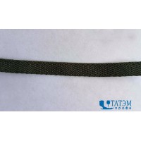 Лента ременная (стропа) 9 мм, хаки, рулон 100 м