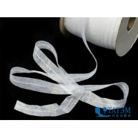 Лента нитепрош. по косой усиленная 8 мм, белая, 100 м