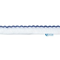 Резинка ажурная 10 мм для нижн. белья бело-васил. (50 м)
