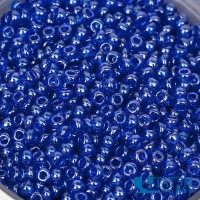 Бисер прозрачный 450 г, синий