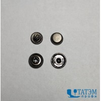 Кнопка 15х15 мм ДЕЛЬТА чер.никель (латунь) упак 720 шт