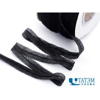Лента нитепрош. по косой усиленная LNK 10 мм, черная, 100 м