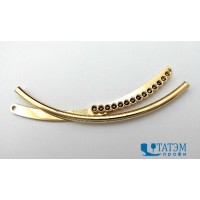 Металлическое украшение пришивное 9,0 х 1,3 мм золото, арт. К30435, уп 10 шт
