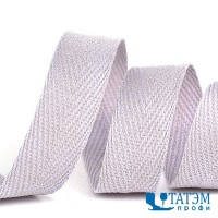 Лента киперная 10 мм хлопок 2,5 г/см, арт.TBY.CT10154S, цв.S154 св.серый, уп. 50 м