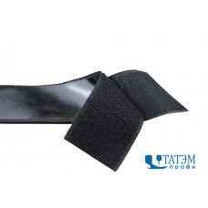 Лента петельная с клеем 25 мм, черная, рулон 25 м, КНР