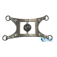 Украшение 55 х 30 мм, оксид (т. никель) со стразами, арт. HP 10453, уп 10 шт