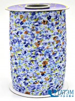 Бейка декоративная 20 мм "Цветочная поляна" арт. 509, голубой, уп. 100 ярд