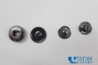 Кнопка Альфа 15 мм, потайная, пружинный контакт, чер. никель (латунь) упак. 720 шт