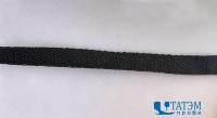 Лента ременная (стропа) 9 мм, черная, рулон 100 м