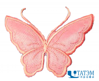 Термоаппликация "Бабочка" розовая, малиновая, арт. К031, уп. 12 шт.