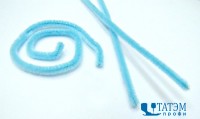 Проволока для плетения с ворсом (синель/шенил) 0,6 х 30 см, арт. А 017 голубой, уп. 100 шт