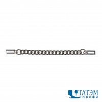 Вешалка-цепочка 85 мм металл звено 4х5,5 мм (по 100 штук) никель