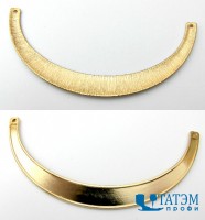 Металлическое украшение пришивное 11,5 х 4,2 мм золото, арт. К30581, уп 10 шт